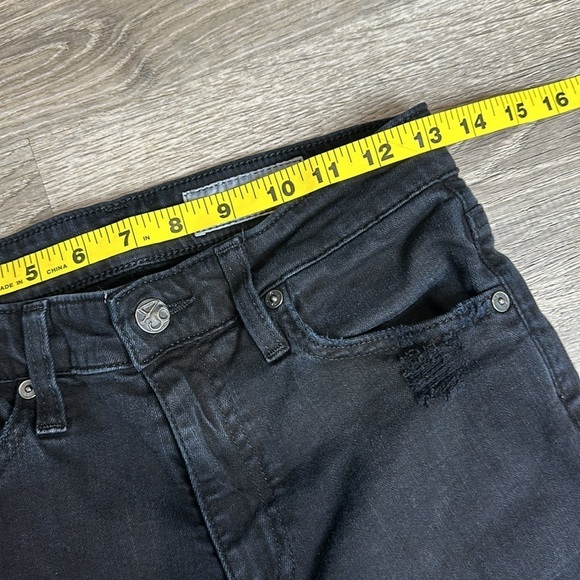 Ag Adriano Goldschmied The Farrah High-Rise Skinny Ankle Jeans Black Sz 26R - Picture 7 of 13